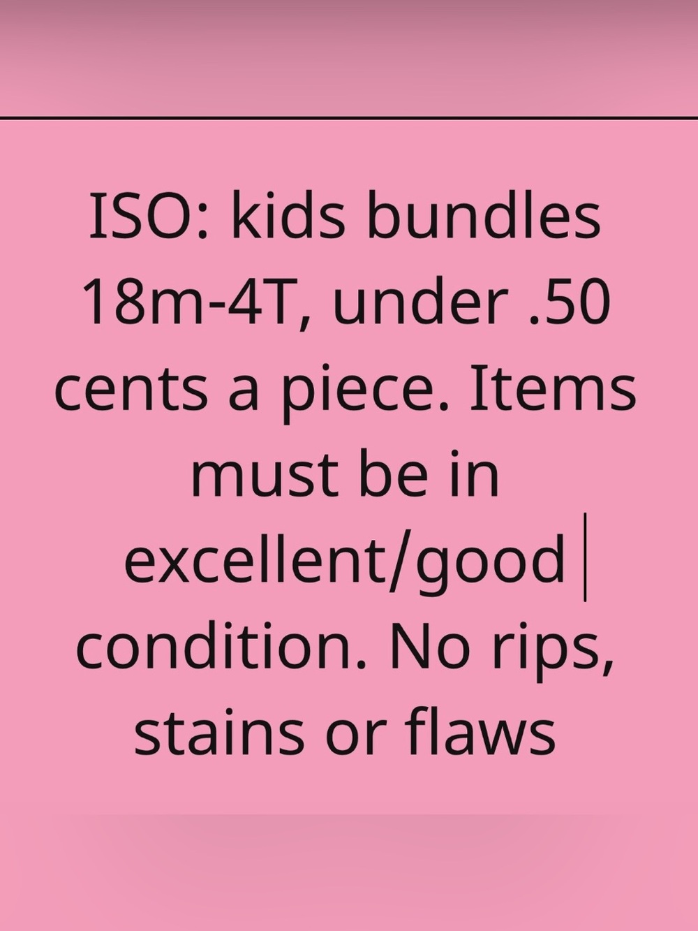 ISO: kids bundles